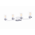 Justice Design Group Cilindro 35" Wide 4 Light Vanity Light Polished Chrome