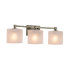 Justice Design Group Fusion 3 Light 22" Wide Bathroom Vanity Light with Oval Frosted Crackle Glass Shades Brushed Nickel
