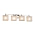 Justice Design Group Fusion 32.5" Tetra 4 Light LED Vanity Light Polished Chrome