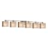 Justice Design Group Tetra 6 Light 50-1/2" Wide Bathroom Vanity Light Brushed Nickel