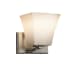 Justice Design Group Fusion 7" Tall Square Flared Bathroom Sconce Brushed Nickel