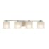 Justice Design Group Fusion 4 Light 37" Wide Bathroom Vanity Light with Oval Weave Shades from the Era Series Brushed Nickel