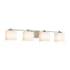 Justice Design Group Fusion 4 Light 36" Wide Bathroom Vanity Light with Rectangle Opal Shades from the Era Series Brushed Nickel