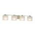 Justice Design Group Fusion 4 Light 36" Wide Bathroom Vanity Light with Rectangle Weave Shades from the Era Series Brushed Nickel