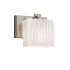 Justice Design Group Fusion 6" Tall Bathroom Sconce with Rectangle Ribbon Shade from the Era Series Brushed Nickel