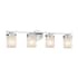 Justice Design Group Atlas 4 Light 31-1/2" Wide Integrated 3000K LED Bathroom Vanity Light Polished Chrome