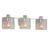 Justice Design Group Fusion 3 Light 26" Wide Bathroom Vanity Light with Oval Seeded Glass Shades Polished Chrome