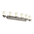 Justice Design Group Fusion 6 Light 44" Wide LED Bathroom Vanity Light Brushed Nickel
