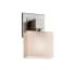 Justice Design Group Fusion 5.5" Aero Single Light ADA Approved Bathroom Sconce with Opal Shade Brushed Nickel