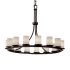 Justice Design Group Fusion 15 Light 1 Tier Chandelier Dark Bronze
