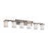 Justice Design Group Fusion 45" Dakota 6 Light Bathroom Vanity Light Brushed Nickel