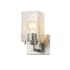 Justice Design Group Fusion 9" Tall Bathroom Sconce Brushed Nickel