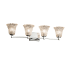 Justice Design Group Veneto Luce 32.75" Tetra 4 Light LED Vanity Light Polished Chrome