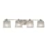 Justice Design Group Veneto Luce 4 Light 37" Wide Bathroom Vanity Light Brushed Nickel
