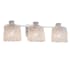 Justice Design Group Ardent 3 Light 25-1/2" Wide Integrated LED Vanity Light with Lace Patterned Oval Shades Polished Chrome
