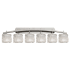 Justice Design Group Veneto Luce 6 Light 57" Wide Bathroom Vanity Light Brushed Nickel