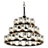 Justice Design Group Veneto Luce 42" Wide Ring Chandelier Dark Bronze / Clear Textured