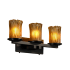 Justice Design Group Veneto Luce 3 Light 21" Wide Bathroom Vanity Light with Venetian Glass Shades Dark Bronze