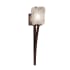 Justice Design Group Veneto Luce 4.5" Sabre Single Light Bathroom Sconce with Clear Textured Shade Dark Bronze