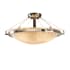 Justice Design Group Veneto Luce Collection 27" Round Semi-Flush Ceiling Fixture Brushed Nickel