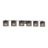 Justice Design Group Wire Mesh 6 Light 54" Wide Bathroom Vanity Light Brushed Nickel