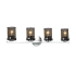 Justice Design Group Wire Mesh 4 Light 31-1/2" Wide Bathroom Vanity Light with Black Wire Mesh Shade Polished Chrome