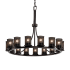 Justice Design Group Wire Mesh 15 Light 42" Wide Pillar Candle Ring Chandelier with Wire Mesh Shades Dark Bronze