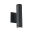 Justice Design Group Portico 2 Light 10" Tall LED Outdoor Wall Sconce Matte Black