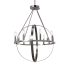 Justice Design Group Orbit 8 Light 24" Wide Taper Candle Chandelier Brushed Nickel
