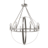 Justice Design Group Orbit 12 Light 32" Wide Taper Candle Chandelier Brushed Nickel
