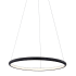 Justice Design Group Circola 17" Wide 3000K LED Ring Pendant Matte Black