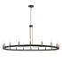 Justice Design Group Clayton 18 Light 60" Wide Ring Chandelier Matte Black / Brass