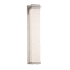 Justice Design Group Porcelina Single Light 36" Tall LED Outdoor Wall Sconce with Faux Porcelain Resin Rectangular Shade Brushed Nickel