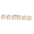 Justice Design Group Tetra 6 Light 50-1/2" Wide Bathroom Vanity Light Brushed Nickel