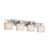Justice Design Group Porcelina 36" Aero 4 Light LED Vanity Light Brushed Nickel