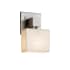 Justice Design Group Porcelina 9" Tall Wall Sconce with Rectangle Waves Shade - No Arms Brushed Nickel