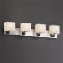 Justice Design Group Porcelina 35.25" Modular 4 Light Bath Bar Brushed Nickel
