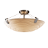 Justice Design Group Porcelina Collection 27" Round LED Semi-Flush Ceiling Fixture Brushed Nickel