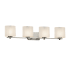 Justice Design Group Limoges 4 Light 37" Wide LED Bathroom Vanity Light Brushed Nickel