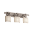 Justice Design Group Limoges 3 Light 29" Wide Bathroom Vanity Light with Translucent Porcelain Shades Brushed Nickel