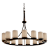 Justice Design Group Limoges 42" Wide Ring Chandelier Dark Bronze / Translucent