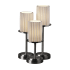 Justice Design Group Dakota 3 Light 16" Tall Table Lamp with Translucent Porcelain Shades Brushed Nickel