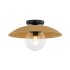 Justice Design Group Caribe 15" Wide Semi-Flush Ceiling Fixture Matte Black