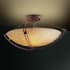Dark Bronze finish with (-35) Round Bowl and Bamboo shade option
