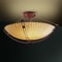 Dark Bronze finish with (-35) Round Bowl and Pleated shade option