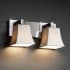 Polished Chrome with Waterfall Shades finish with (-40) Square Flared shade option
