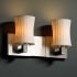 Brushed Nickel with Waterfall Shades finish with (-60) Hourglass shade option