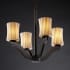 Dark Bronze with Pleated Shades finish with (-60) Hourglass shade option