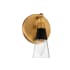 Kalco Ponti 8" Tall Bathroom Sconce Matte Black / New Brass