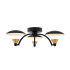 Kalco Redding 3 Light 19" Wide LED Semi-Flush Ceiling Fixture Matte Black / White / Brass